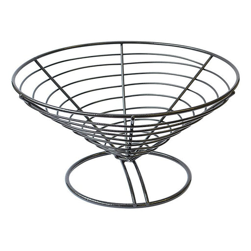Panier evasé métal noir - Ø 23 cm - H 12,5 cm - 6 unités