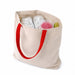 Tote bag à anses rouges 1 cm x 35 cm H 42 cm - 20 unités