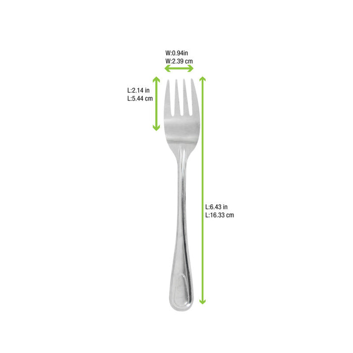 Fourchette 16,3 cm inox avec étui - 50 unités