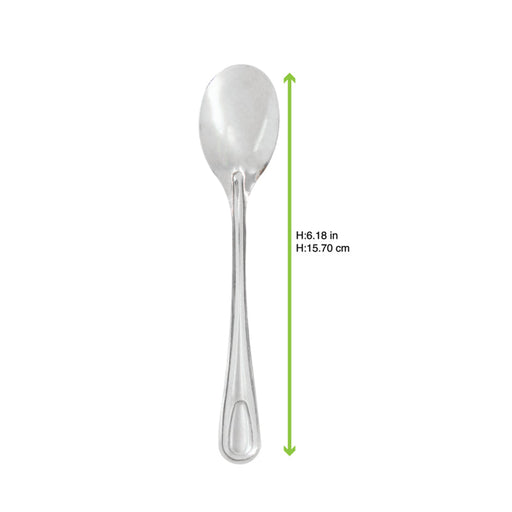 Cuillère à soupe 15,9 cm inox avec étui - 50 unités