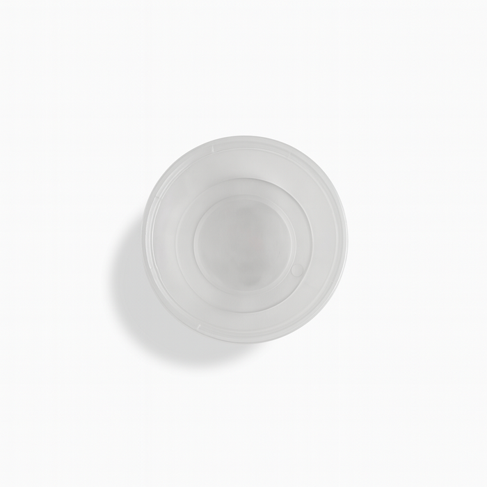Pot "Deli" rond en PP injecté transparent - 240 ml - Ø 9,6 cm - H 4,9 cm - 50 unités