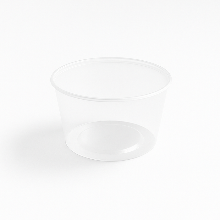 Pot "Deli" rond en PP injecté transparent - 300 ml - Ø 11,7 cm - H 4 cm - 50 unités