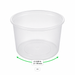 Pot "Deli" rond en PP injecté transparent - 480 ml - Ø 11,8 cm - H 6,3 cm - 50 unités