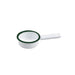 Enamel mini casserole blanche avec bord vert 50ml - 12 unités