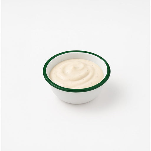 Enamel bol profond acier emaillé blanche /bord vert - 470 ml - Ø 14 cm - H 7 cm - 12 unités