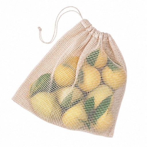 Sac en filet coton naturel avec fermeture en cordelette 30 cm H 34 cm - 50 unités