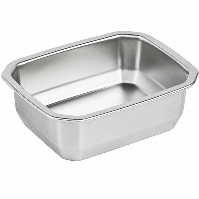 Barquettes inox scellables GN 1/8 16 cm x 13 cm H 4,5 cm - 6 unités