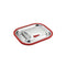 Couvercle GN 1/2 silicone et inox argenté - 32,5 cm x 26,5 cm x 1,5 cm - Compatible avec 294GNSS1240, 294GNSS1265 - 12 unités