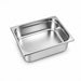 Bac GN inox 1/2 32,5 cm x 26,5 cm - H 6,5 cm - 6 unités