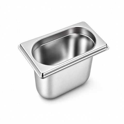 Bac GN inox 1/9 17,6 cm x 10,8 cm - H 10 cm - 6 unités