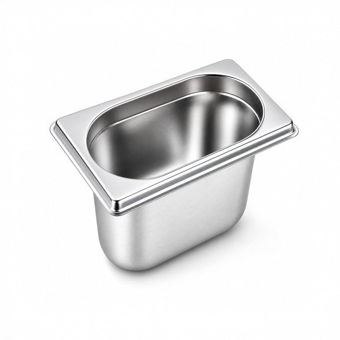 Bac GN inox 1/9 17,6 cm x 10,8 cm - H 10 cm - 6 unités