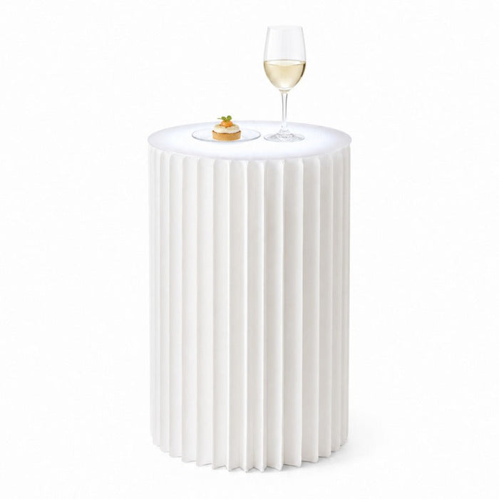 Table blanche illuminé et pliable avec plateau en acrylique H1 0 cm - 1 unité