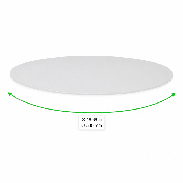 Plateau rond en acrylique transparent - Ø 50 cm - 10 unités
