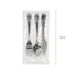 Kit couverts 23 cm en inox 4/1 "Noxcut" : couteau fourchette cuillère à soupe serviette, emballage papier - 250 unités