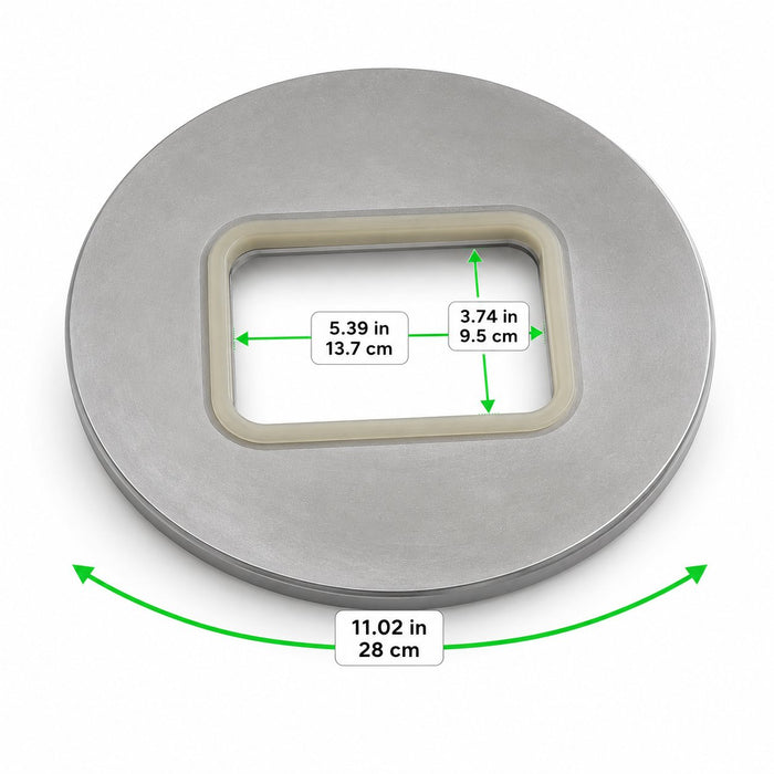 Opseal moule de scellage rectangulaire - 13,7 cm x 9,5 cm - dimensions
