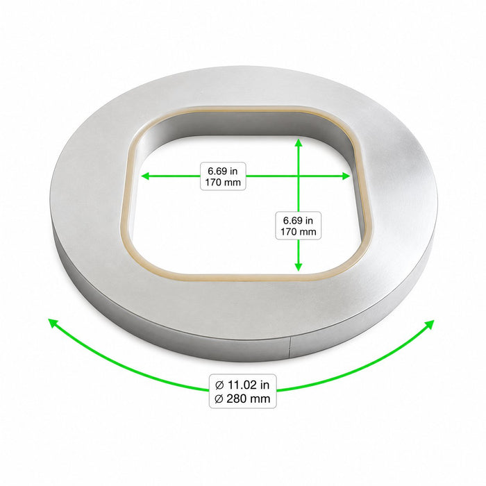 Opseal moule de scellage carré - 17 cm x 17 cm - dimensions