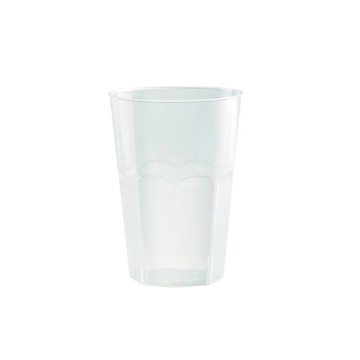 Verre à facettes PP réutilisable "Optimal" 340 ml - Ø 7,9 cm - H 10,8 cm - 30 unités