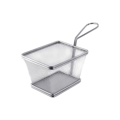 Mini panier friteuse métal rectangulaire 10,5 cm x 8,5 cm x 6,5 cm - 6 unités