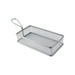 Grand panier friteuse métal rectangulaire 22 cm x 12 cm H 5 cm - 6 unités