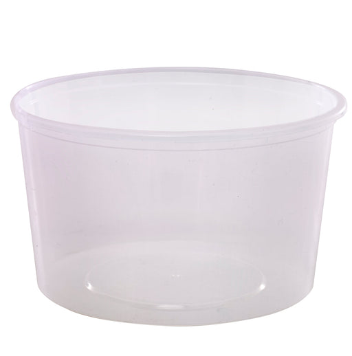 Saladier rond "Buckaty" en PP injecté transparent - 1000 ml - Ø 14,5 cm - H 8,1 cm - 50 unités