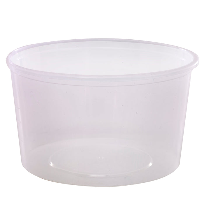 Saladier rond "Buckaty" en PP injecté transparent - 1000 ml - Ø 14,5 cm - H 8,1 cm - 50 unités