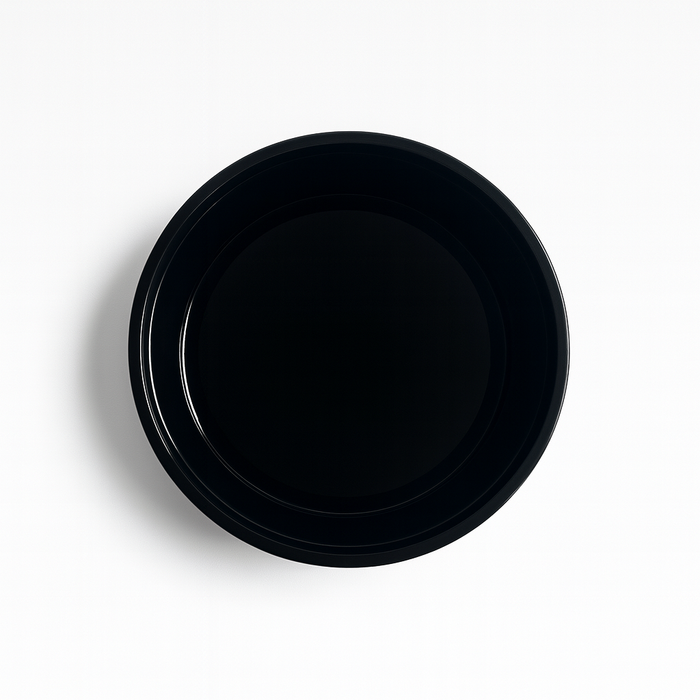 Saladier rond "Buckaty" en PP injecté noir - 600 ml - Ø 14,5 cm - H 4,9 cm - 50 unités