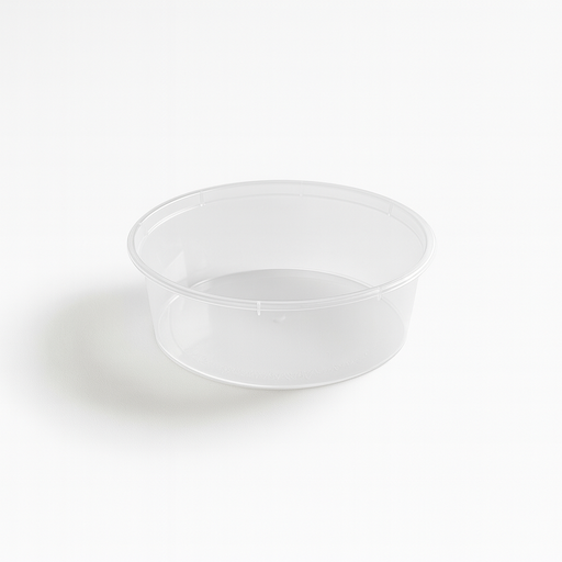 Saladier rond "Buckaty" en PP injecté transparent - 600 ml - Ø 14,5 cm - H 4,9 cm - 50 unités