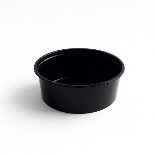 Saladier rond "Buckaty" en PP injecté noir - 750 ml - Ø 14,5 cm - H 6 cm - 50 unités