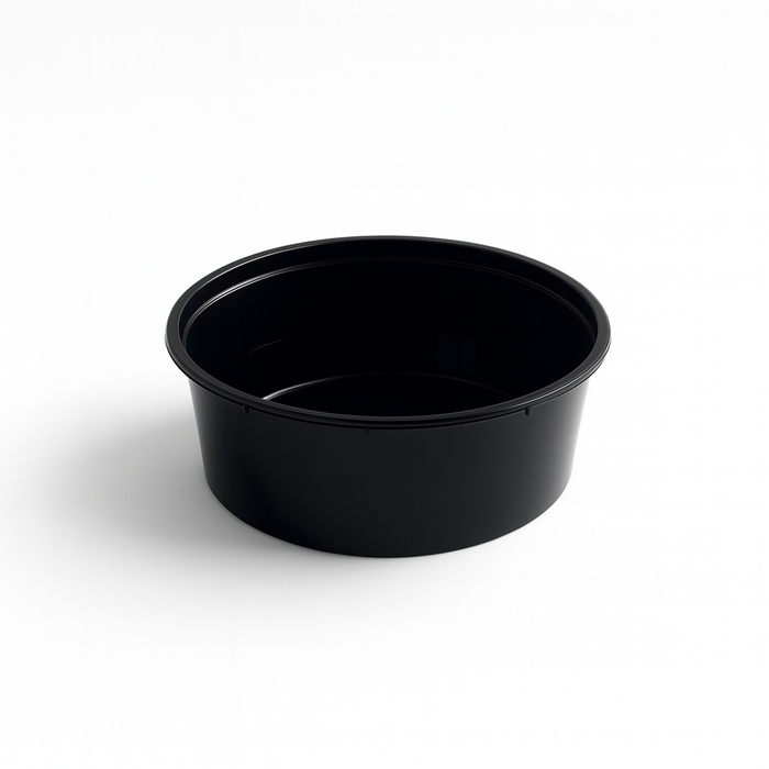 Saladier rond "Buckaty" en PP injecté noir - 750 ml - Ø 14,5 cm - H 6 cm - 50 unités