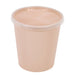 Bol Reemp PP beige avec couvercle transparent - 1000 ml - 12 cm x 12 cm x 12,5 cm. - 50 unités