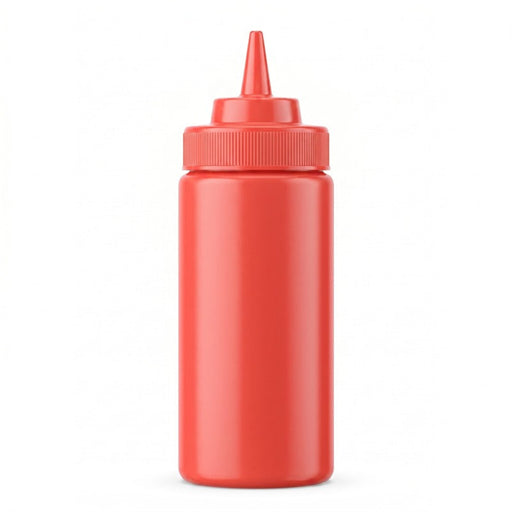 Squeezer souple rouge 1 embout, plastique BPA free H 18,5 cm 230ml - 6 unités