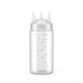 Squeezer souple transparent 3 embouts, plastique BPA free H 18,5 cm 230ml - 6 unités