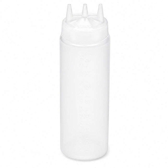 Squeezer souple transparent 3 embouts, plastique BPA free H 19,5 cm 350ml - 6 unités