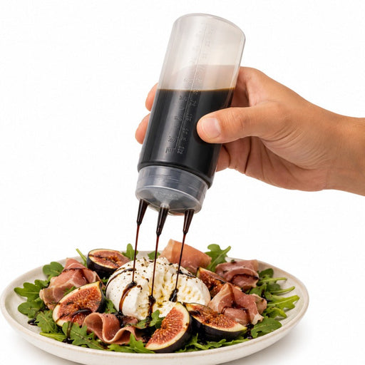 Squeezer souple transparent 3 embouts, plastique BPA free H 19,5 cm 420ml - 6 unités