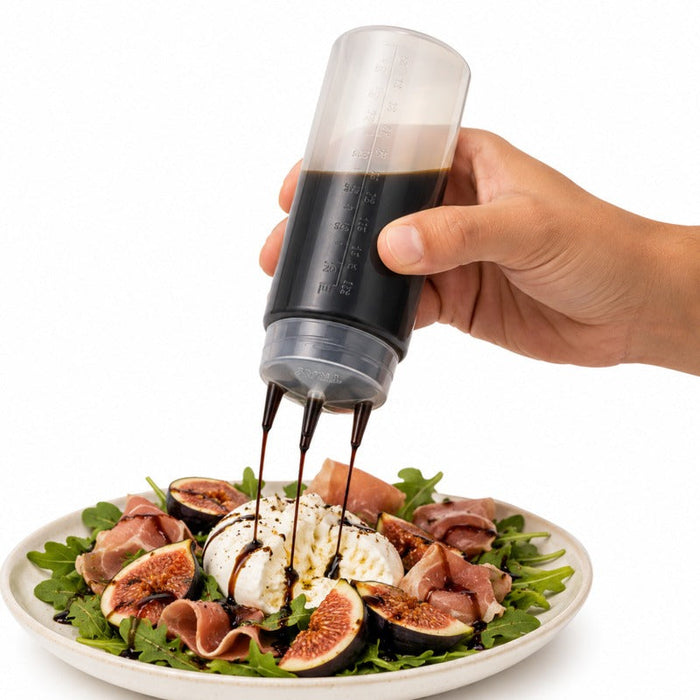 Squeezer souple transparent 3 embouts, plastique BPA free H 19,5 cm 420ml - 6 unités