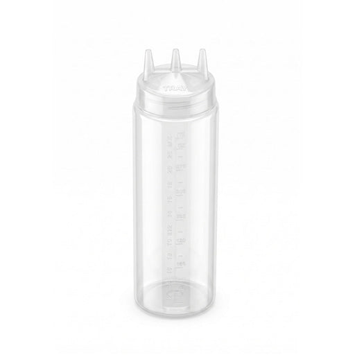 Squeezer souple transparent 3 embouts, plastique BPA free H 19,5 cm 420ml - 6 unités