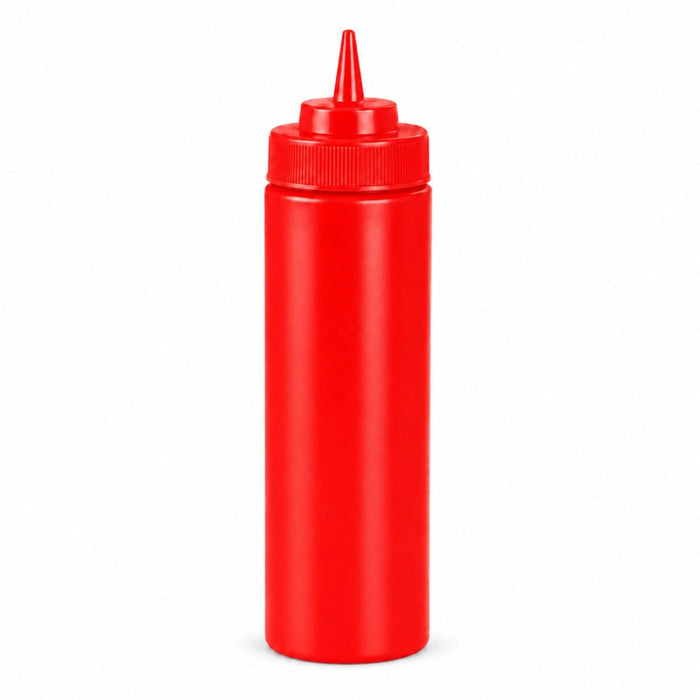 Squeezer souple rouge 1 embout, plastique BPA free H 19,5 cm 350ml - 6 unités