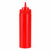 Squeezer souple rouge 1 embout, plastique BPA free H 19,5 cm 350ml - 6 unités