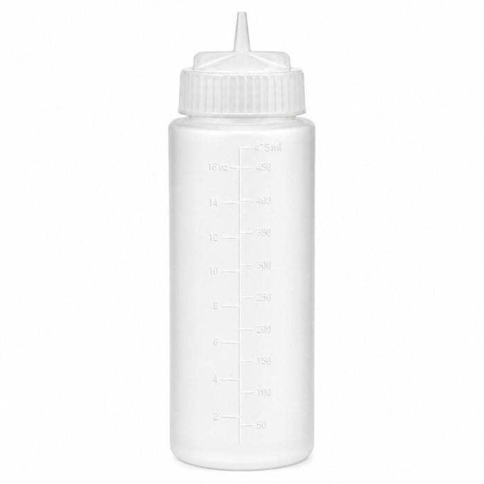 Squeezer souple transparent 1 embout, plastique BPA free H 19,5 cm 350ml - 6 unités