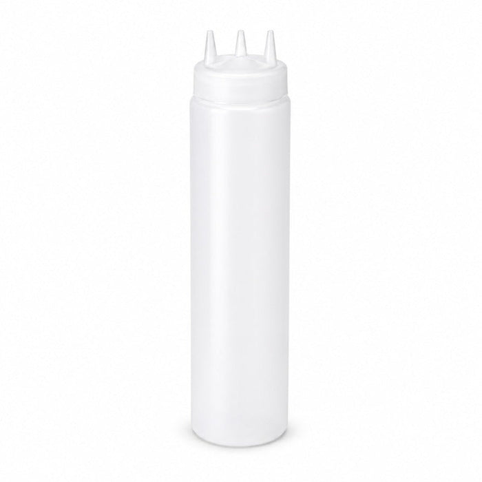 Squeezer souple transparent 3 embouts, plastique BPA free H 26 cm 630ml - 6 unités