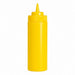 Soft yellow squeeze bottle with 1 nozzle, BPA-free plastic - 630 ml - H 26 cm - 6 pcs