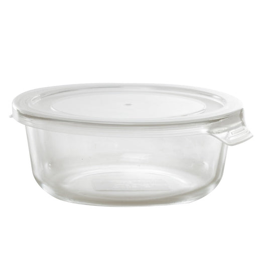 Combo bol CookShow en verre compartimenté+couv PP Ø 15 cm H 6,7 cm - 24 unités