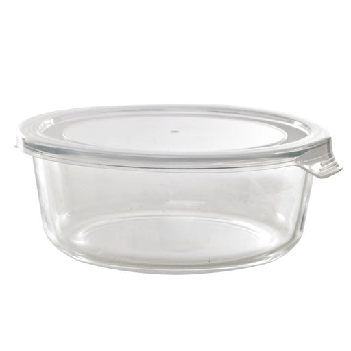 Combo bol CookShow en verre compartimenté+couv PP Ø 17 cm H 7,4 cm - 18 unités