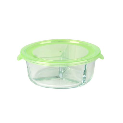 Combo bol CookShow en verre compartimenté+couv PP Ø 17,2 cm H 6,6 cm - 18 unités