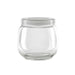 Bocal en verre sphérique avec bouchon en PP - 200 ml - Ø 6,2 cm - H 7 cm