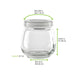 Bocal en verre sphérique avec bouchon en PP - 200 ml - Ø 6,2 cm - H 7 cm - dimensions