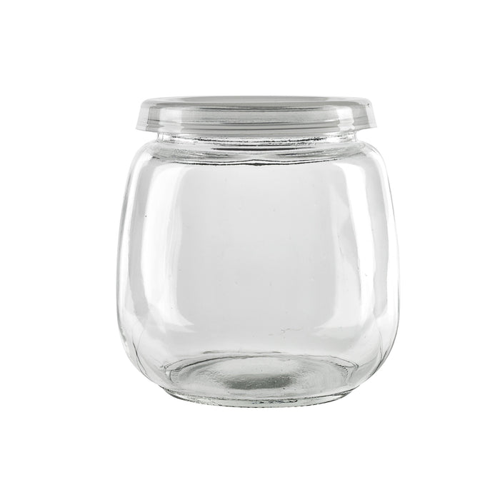 Bocal en verre sphérique avec bouchon en pp -300ml - 60 unités