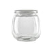 Bocal en verre sphérique avec bouchon en PP - 300 ml - Ø 6,8 cm - H 8,7 cm
