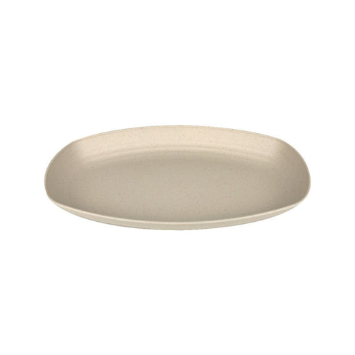 Assiette ovale Huskly réemployable en composite beige 29 cm x 18 cm H 3,2 cm - 48 unités