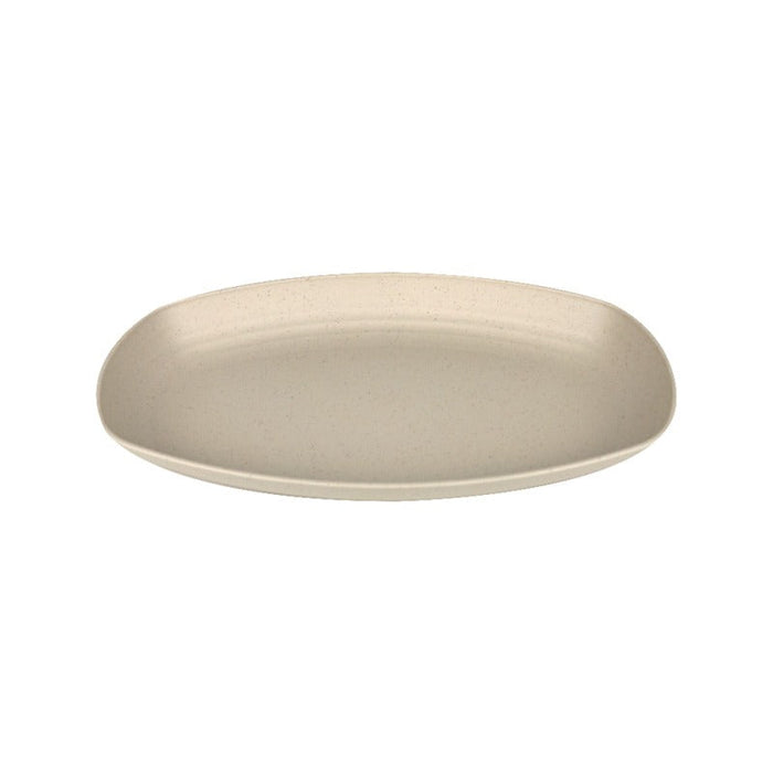 Assiette ovale Huskly réemployable en composite beige 29 cm x 18 cm H 3,2 cm - 48 unités